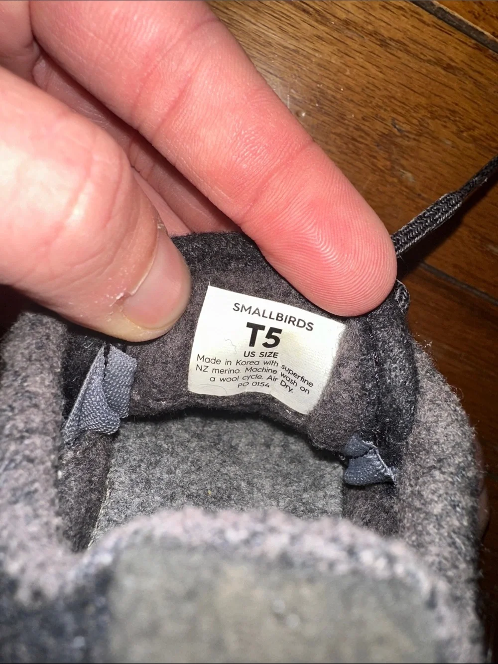 Allbirds Dark Gray Wool Lace Up Sneakers Toddler 5